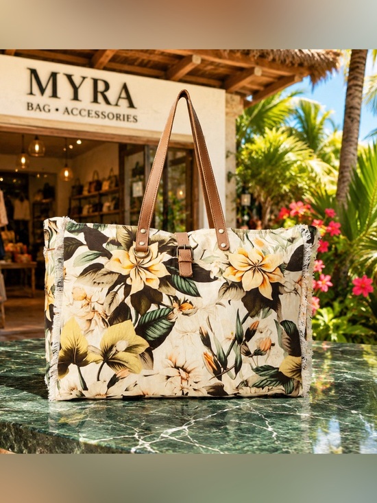 Myra Bag Handbags - MYRA Lovely Florals Weekender
Bag in Off White NWOT